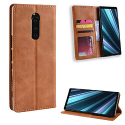 Etui en PU style vintage marron pour votre Sony Xperia XZ4 