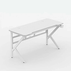 Avis EGLI Bureau de jeu ergonomique en carbone avec porte gobelet 160x60cm Sportbot 160 | Couleur: Blanc