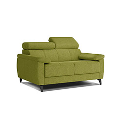 Courtois Laville Canapé droit Taunus 2 places tissu citron vert