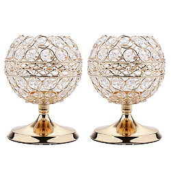 2x Bling Crystal Votive Photophore Bougeoirs Chandeliers Centres de table