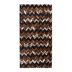 Acheter Beliani Tapis marron aux motifs à chevron 160 x 230 cm BALAT