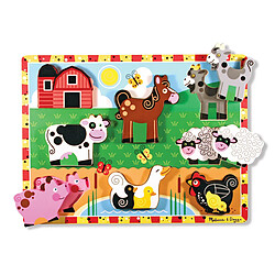 Melissa & Doug Puzzle à Grosses Pièces en Bois - Animaux de Ferme 