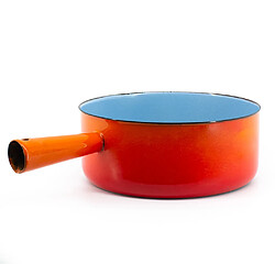 Acheter Caquelon fondue fromage poelon casserole couvercle orange