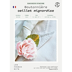 Youdoit Coffret DIY papier- Boutonnière Œillet Rose