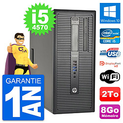 PC Tour HP ProDesk 600 G1 Intel i5-4570 RAM 8Go Disque Dur 2To Windows 10 Wifi - Occasion