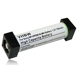 vhbw Batterie remplacement pour Sony 1-756-316-21, 1-756-316-22, BP-HP550 pour casque audio, écouteurs sans fil (700mAh, 1,2V, NiMH)