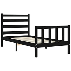 Acheter vidaXL Cadre de lit sans matelas noir bois de pin massif