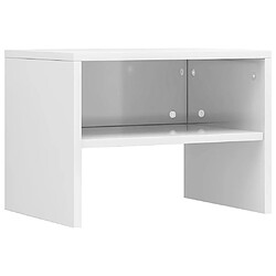 Avis vidaXL Tables de chevet 2pcs Blanc brillant 40x30x30cm Bois ingénierie