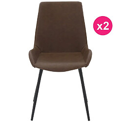 Lot de 2 Chaises Marron KosyForm