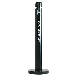 Rubbermaid Cendrier sur pied mobile Smokers'Pole, capacité 1000 mégots, coloris noir 