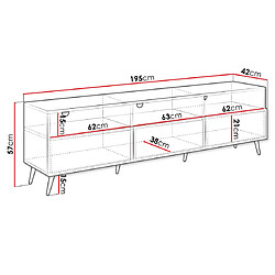 Acheter Bestmobilier Sorolla - meuble tv - 195 cm