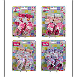 Simba Toys 105560844 - Paire de chaussures et chaussettes New Born Baby - Assortiment