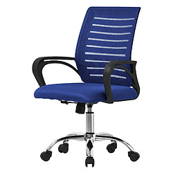 ML-Design Chaise de bureau gaming ergonomique bleu pivotant 360° dossier maille respirante 