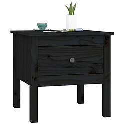 Avis vidaXL Table d'appoint Noir 50x50x49 cm Bois massif de pin