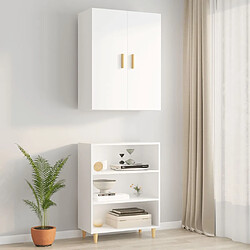 Avis Maison Chic Armoire murale suspendue,Meuble de Rangement pour salon,cuisine Blanc 69,5x34x90 cm -MN87022