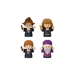 Mattel Harry Potter - Pack 4 mini figurines Fisher-Price Little People Collector École des Sorciers 6 cm 