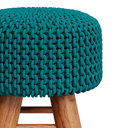 Acheter Rendez Vous Deco Petit tabouret tricot Lisa bleu