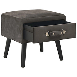 Maison Chic Table de chevet Table de Nuit Meuble de Rangement Gris 40x35x40 cm Velours