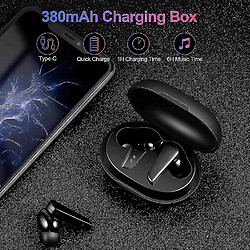 Acheter Universal Bouchons d'oreilles sans fil authentiques A20, casque Bluetooth 5.0 dans l'oreille avec boîtier de recharge, stéréo