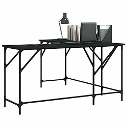 Avis Maison Chic Bureau,Table de travail pour chambre noir 149x149x75 cm bois d'ingénierie -GKD49694