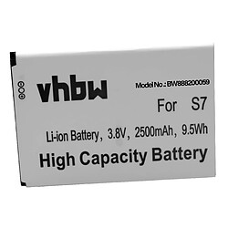 vhbw Li-Ion batterie 2500mAh (3.8V) pour téléphone portable mobil smartphone Ulefone S7 