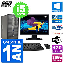 PC Tour HP ProDesk 600 G1 Ecran 19" i5-4570 RAM 16Go SSD 120Go Windows 10 Wifi · Occasion 