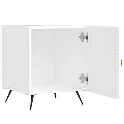 Acheter vidaXL Tables de chevet 2 pcs blanc brillant 40x40x50 cm