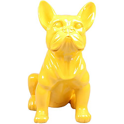 Stoobz Chien bouledogue français coloré 37 x 25 x 22 cm jaune. Chien bouledogue français coloré 37 x 25 x 22 cm jaune