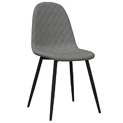 Avis Maison Chic Lot de 6 Chaises à manger | Chaise de salle à manger cuisine gris clair velours -GKD46490