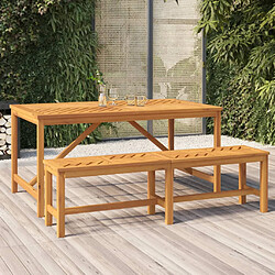 vidaXL Table à manger de jardin 150x90x74 cm bois d'acacia solide