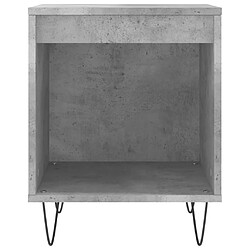 Acheter Maison Chic Table de chevet,Table de Nuit,Meuble de Rangement gris béton 40x35x50 cm bois d’ingénierie