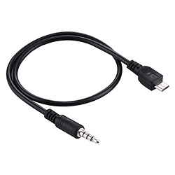 Wewoo Câble noir AUX audio mâle vers micro USB Jack 3,5 mm, longueur: environ 40 cm
