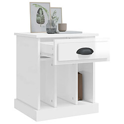 Acheter vidaXL Tables de chevet 2 pcs blanc brillant 43x36x50 cm