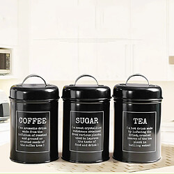 Avis thé café sucre cuisine bocaux bidons pots pots contenants bidons noir