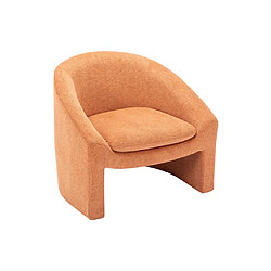 Avis Vente-Unique Fauteuil en tissu terracotta OSSANA