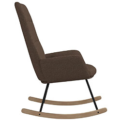 Avis vidaXL Chaise à bascule Taupe Tissu