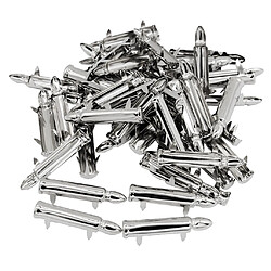 50pcs en alliage de forme de balle rivets spike goujons spots pour bricolage ceintures sacs argent