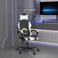 vidaXL Chaise de jeu Noir et blanc Similicuir 