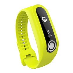 Wewoo Bracelet pour montre connectée Dragonne Sport en silicone TomTom Touch Jaune 