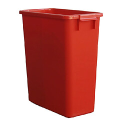 Graf Poubelle de tri rectangulaire 60 Litres rouge sans couvercle 