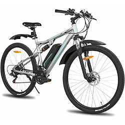 Vélo électrique HILAND 27,5/29", pour hommes et femmes, MTB, moteur 250 W, batterie lithium-ion 36 V/10,4 Ah, avec freins à disque, fourche suspendue