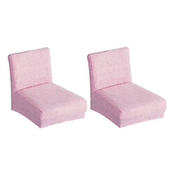 2pcs Housse De Chaise Extensible Housses Pour Chaise à Dossier Bas Chaises Tabouret De Bar Rose