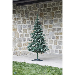 Sapin de noel artificiel vert pointes blanches - 1.50m - 4177 - CHRISTMAS DAY pas cher