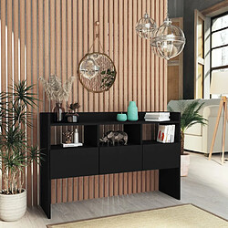 vidaXL Buffet Noir 105x30x70 cm Bois d’ingénierie