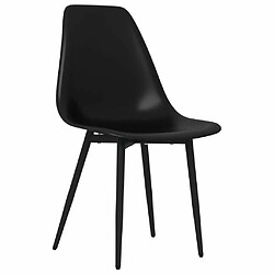 Avis Maison Chic Lot de 4 Chaises à manger,Chaise pour cuisine noir PP -MN96309