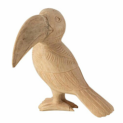 Paris Prix Statuette Déco en Bois Toucan 25cm Naturel 