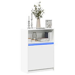 vidaXL Buffet avec LED blanc 72x34x100 cm bois d'ingénierie 