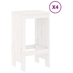 Avis Maison Chic Table de bar et chaises d'extérieur 5 pcs,Ensemble de bar de jardin pour relax blanc bois massif de pin -GKD875745