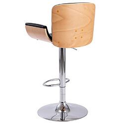 Avis vidaXL Tabouret de bar Noir Similicuir