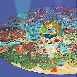 Universal Puzzle jouets éducatifs dessinés à la main puzzle board style rond boîte ronde ensemble enfant cadeau puzzle